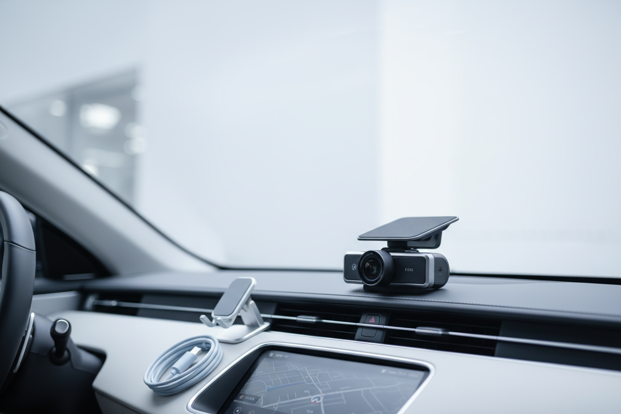 create a background image for hero section. it should be light in colors and related to dashcam and car store